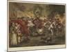 Christmas at Windsor Castle in the Time of Henry Viii, Bringing in the Yule Log-Sir John Gilbert-Mounted Giclee Print