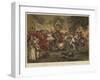 Christmas at Windsor Castle in the Time of Henry Viii, Bringing in the Yule Log-Sir John Gilbert-Framed Giclee Print