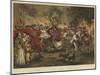 Christmas at Windsor Castle in the Time of Henry Viii, Bringing in the Yule Log-Sir John Gilbert-Mounted Giclee Print