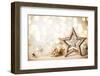 Christmas Background with Decorative Star,Christmas Balls and Pine Cones-sarsmis-Framed Photographic Print