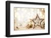 Christmas Background with Decorative Star,Christmas Balls and Pine Cones-sarsmis-Framed Photographic Print