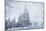 Christmas Background with Snowy Fir Trees-melis-Mounted Photographic Print