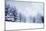 Christmas Background with Snowy Fir Trees-melis-Mounted Photographic Print