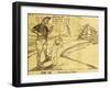 Christmas Balilla's Card, Cartoon from Il Becco Giallo, Weekly Antifascist Satirical Magazine, 1924-null-Framed Giclee Print