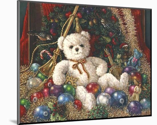 Christmas Bear-Janet Kruskamp-Mounted Art Print