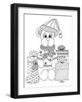 Christmas Bear-KCDoodleArt-Framed Giclee Print