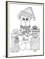 Christmas Bear-KCDoodleArt-Framed Premium Giclee Print