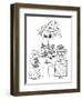 Christmas Bear-KCDoodleArt-Framed Giclee Print