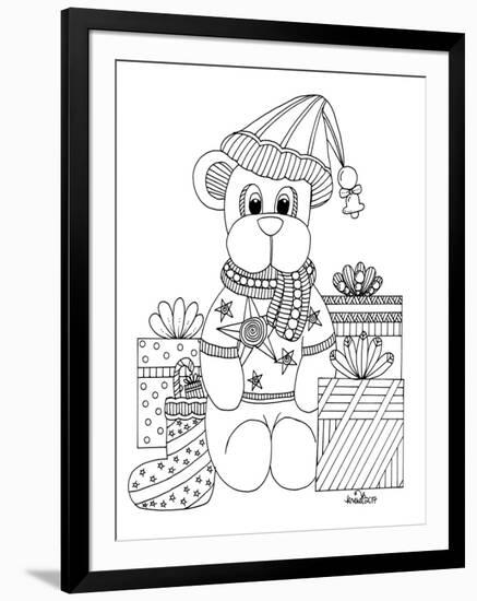 Christmas Bear-KCDoodleArt-Framed Giclee Print