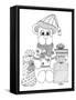 Christmas Bear-KCDoodleArt-Framed Stretched Canvas