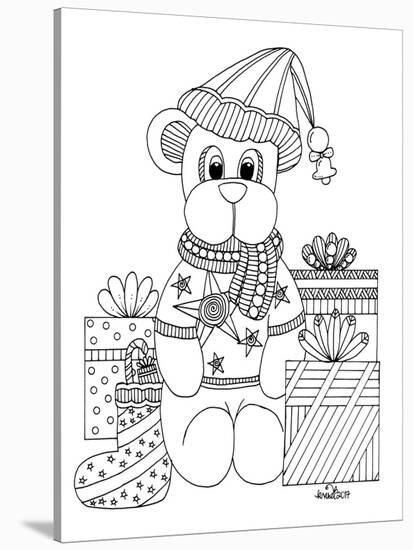 Christmas Bear-KCDoodleArt-Stretched Canvas