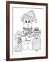 Christmas Bear-KCDoodleArt-Framed Giclee Print