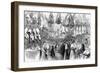 Christmas-Beef and Mutton in Washington Market, New York, 1865.-null-Framed Giclee Print