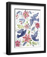 Christmas Birds-Irina Trzaskos Studio-Framed Premium Giclee Print