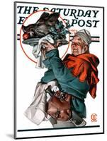 "Christmas Boar," Saturday Evening Post Cover, December 20, 1924-Joseph Christian Leyendecker-Mounted Giclee Print