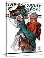 "Christmas Boar," Saturday Evening Post Cover, December 20, 1924-Joseph Christian Leyendecker-Stretched Canvas
