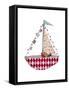 Christmas Boat-Effie Zafiropoulou-Framed Stretched Canvas