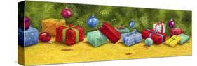 Christmas Border 1-Janet Pidoux-Stretched Canvas