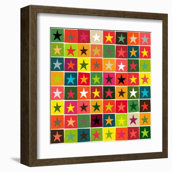 Christmas Boxed Stars-Sharon Turner-Framed Art Print