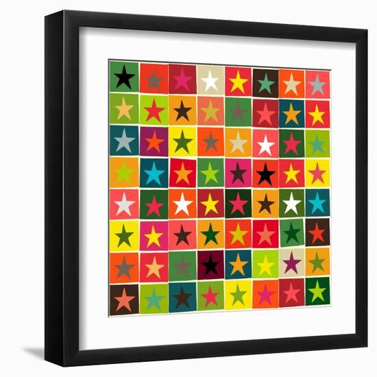 Christmas Boxed Stars-Sharon Turner-Framed Art Print