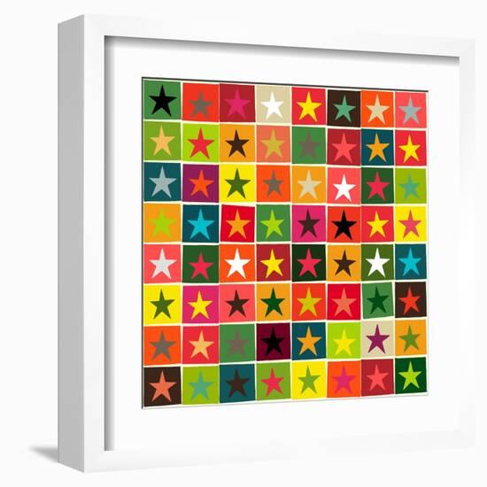Christmas Boxed Stars-Sharon Turner-Framed Art Print