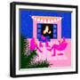 Christmas by the fireplace-Claire Huntley-Framed Giclee Print