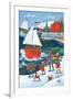 Christmas by the Sea-Peter Adderley-Framed Art Print