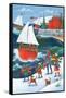 Christmas by the Sea-Peter Adderley-Framed Stretched Canvas