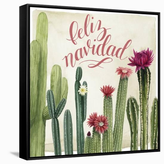 Christmas Cactus I-null-Framed Stretched Canvas