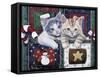 Christmas Calendar Kittens-Jenny Newland-Framed Stretched Canvas