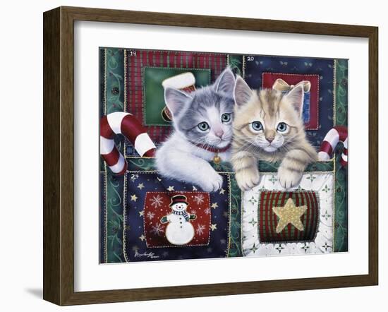 Christmas Calendar Kittens-Jenny Newland-Framed Giclee Print