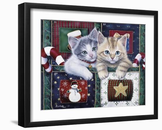 Christmas Calendar Kittens-Jenny Newland-Framed Giclee Print