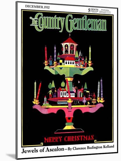 "Christmas Candelabra," Country Gentleman Cover, December 1, 1932-Edward O. Kraske-Mounted Giclee Print