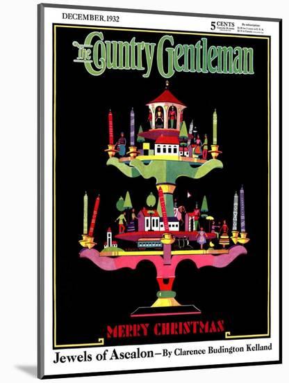 "Christmas Candelabra," Country Gentleman Cover, December 1, 1932-Edward O. Kraske-Mounted Giclee Print