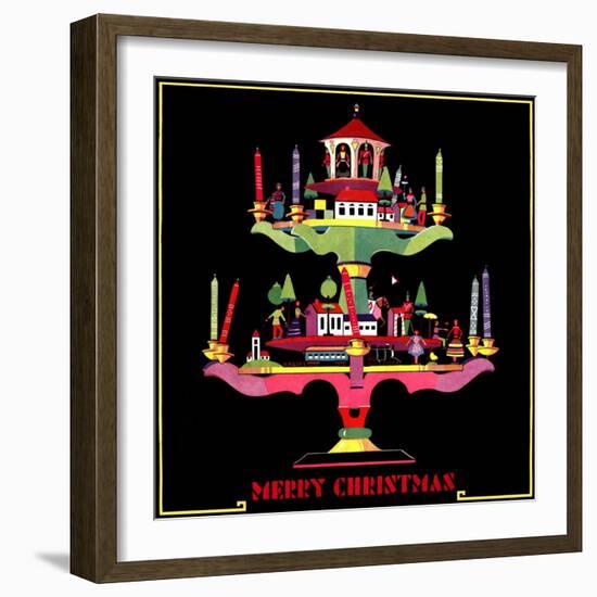 "Christmas Candelabra,"December 1, 1932-Edward O. Kraske-Framed Giclee Print