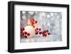 Christmas Candle Ball &Hollies-null-Framed Art Print