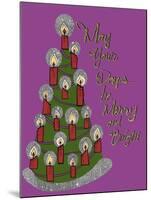 Christmas Candle Tree-Cyndi Lou-Mounted Giclee Print