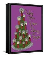 Christmas Candle Tree-Cyndi Lou-Framed Stretched Canvas