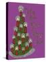 Christmas Candle Tree-Cyndi Lou-Stretched Canvas