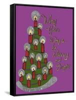 Christmas Candle Tree-Cyndi Lou-Framed Stretched Canvas
