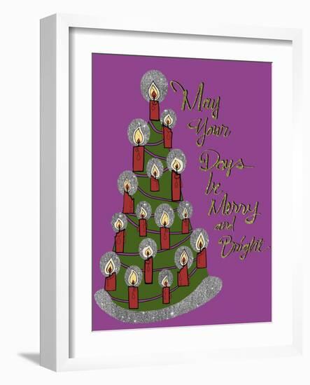 Christmas Candle Tree-Cyndi Lou-Framed Giclee Print