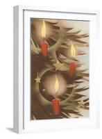 Christmas Candles on Tree-null-Framed Art Print