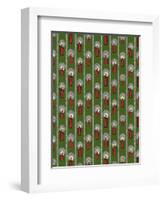 Christmas Candles Repeat Green-Cyndi Lou-Framed Giclee Print