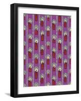 Christmas Candles Repeat Magenta-Cyndi Lou-Framed Giclee Print