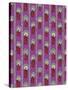 Christmas Candles Repeat Magenta-Cyndi Lou-Stretched Canvas