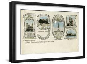 Christmas Card, 1904-null-Framed Giclee Print