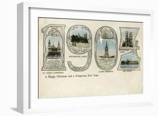 Christmas Card, 1904-null-Framed Giclee Print