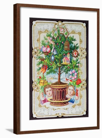 Christmas Card, C.1900-null-Framed Giclee Print