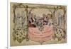 Christmas Card, Example of the First Known Christmas Card Being Used, 1843-John Callcott Horsley-Framed Giclee Print