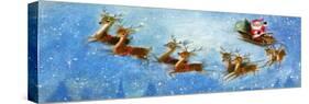 Christmas Card with Santa and his Reindeer, National Museum of American History-null-Stretched Canvas